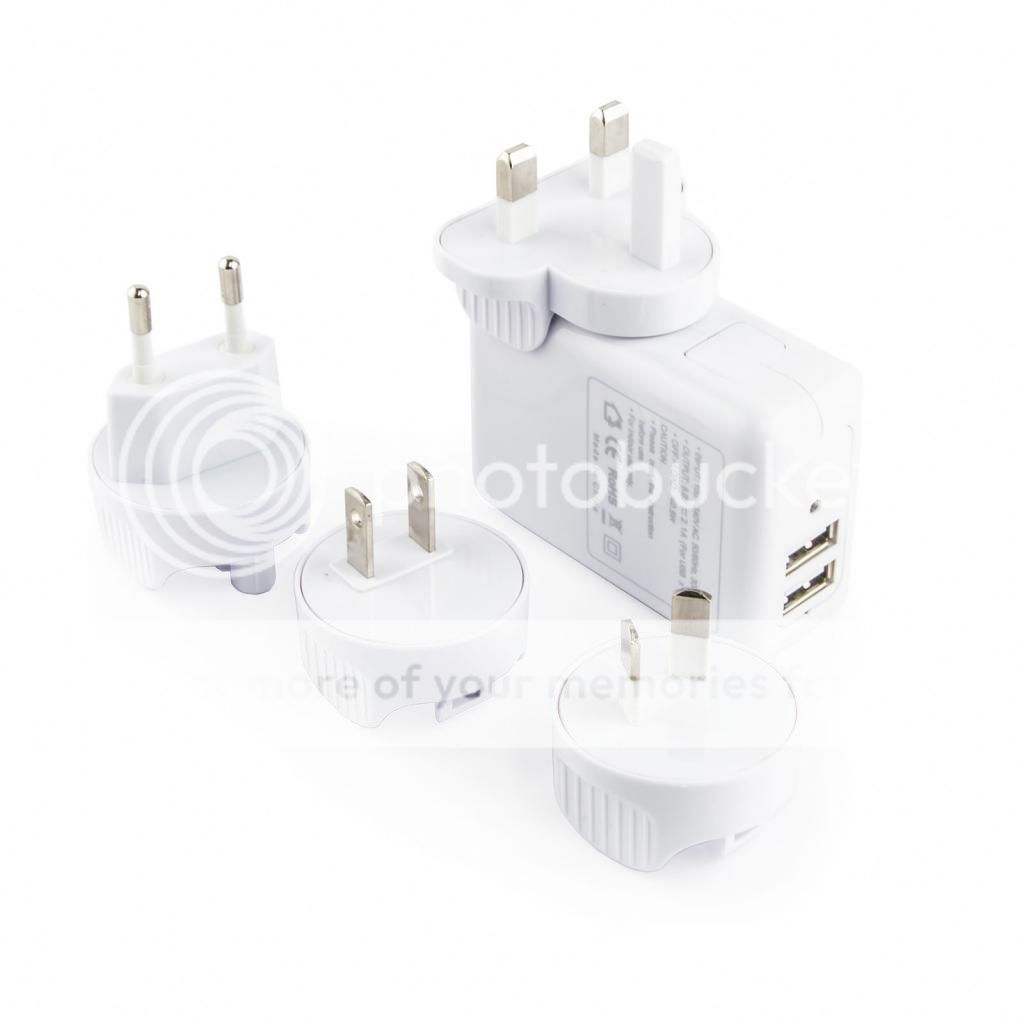 Dual USB World Travel Mains Adapter With Micro USB Data Cable price in